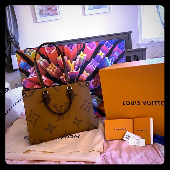 Louis Vuitton, MM On the go Tote with first edition monogram straps - Picture 2 of 15